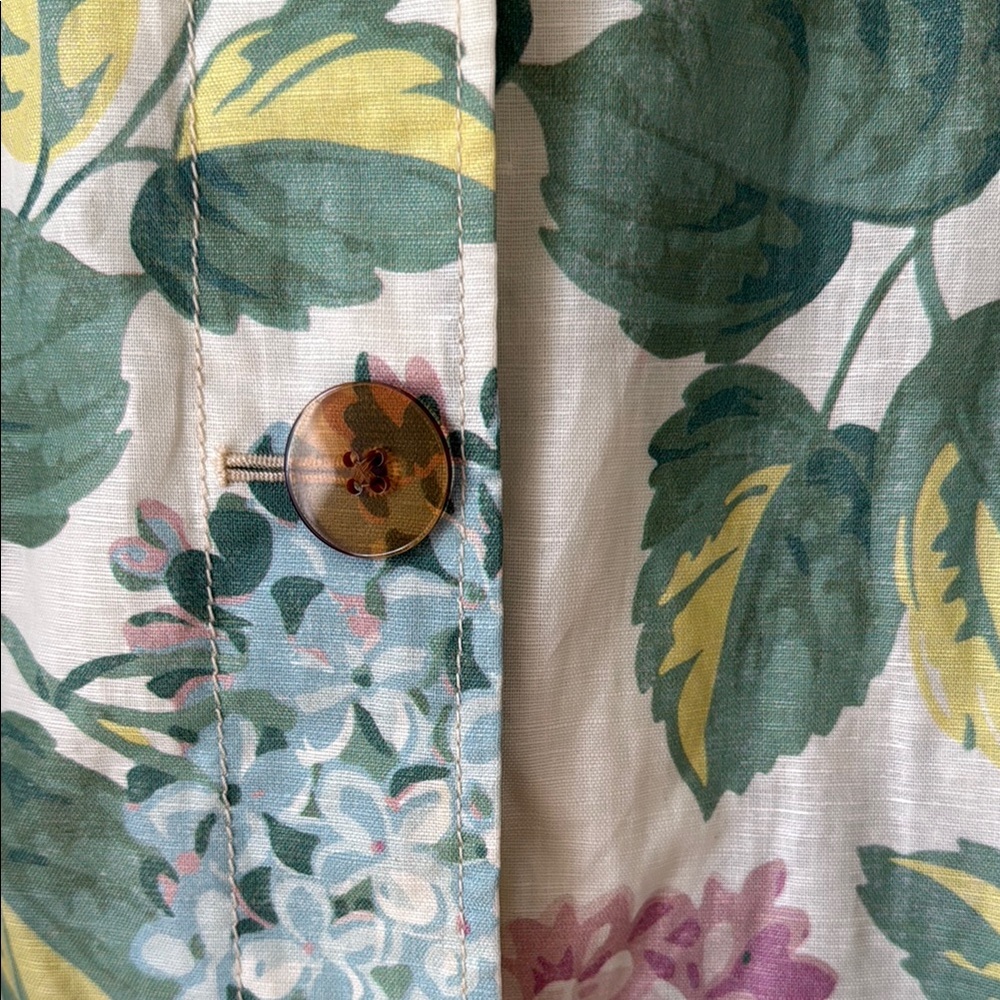 Anthropologie Mellie Hydrangea floral print raincoat jacket - Picture 3 of 6